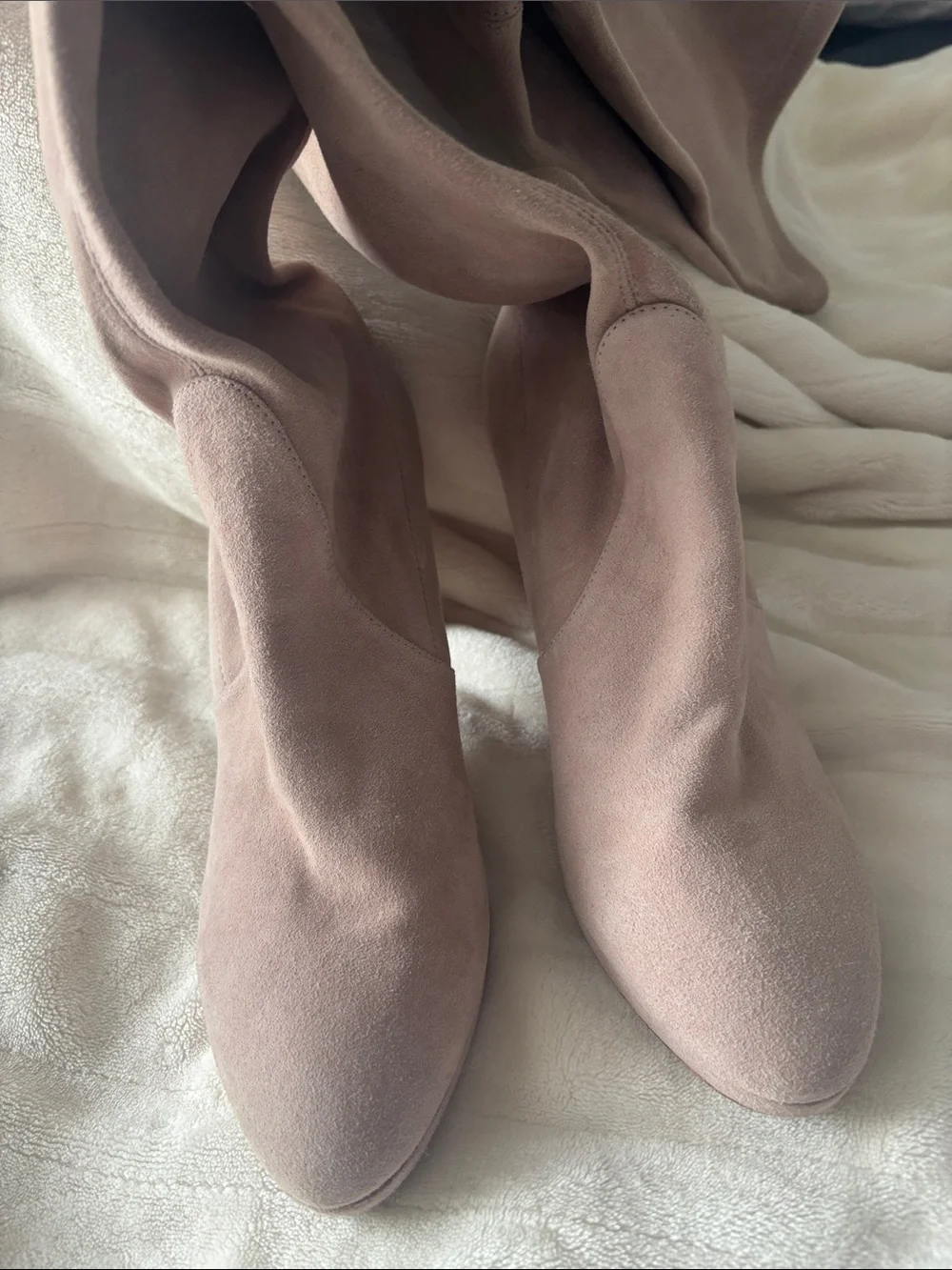 Stuart Weitzman Over-the-Knee Suede Boots in Mauve